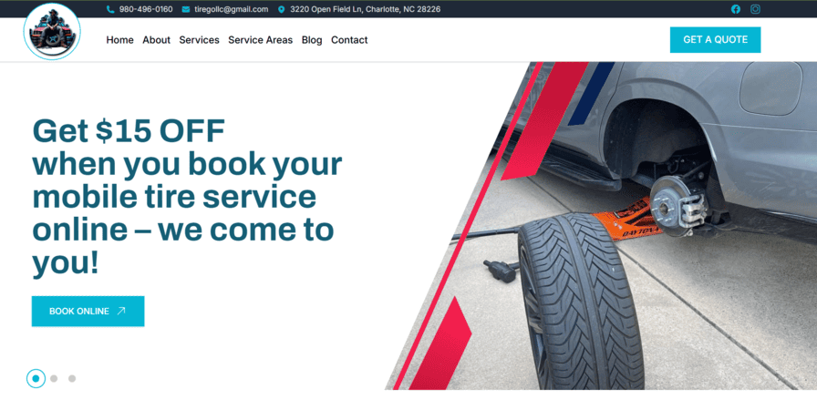 Tire service website